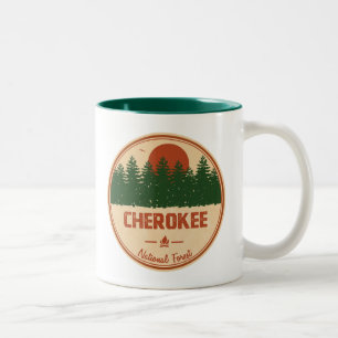 Caneca De Café Em Dois Tons Floresta Nacional Cherokee