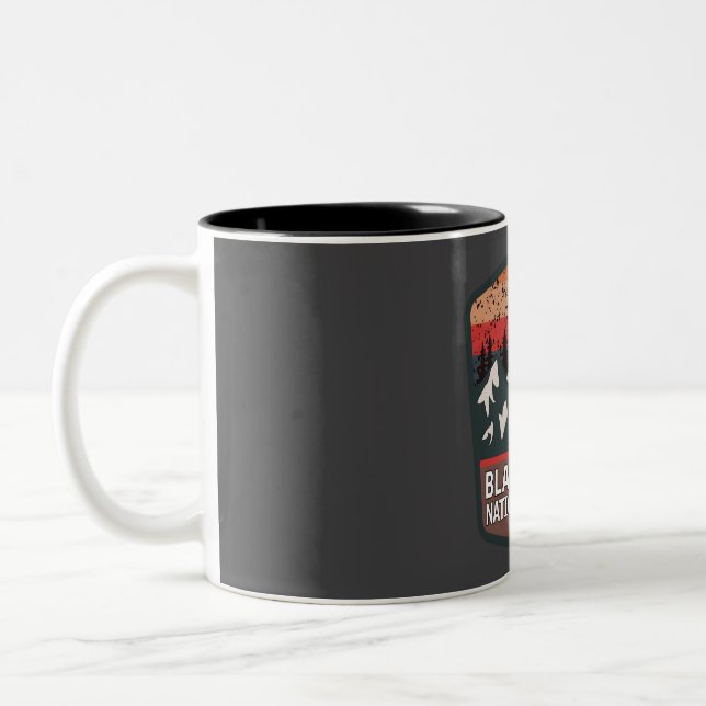 Caneca De Café Em Dois Tons Floresta Nacional Colinas Negra (Esquerda)
