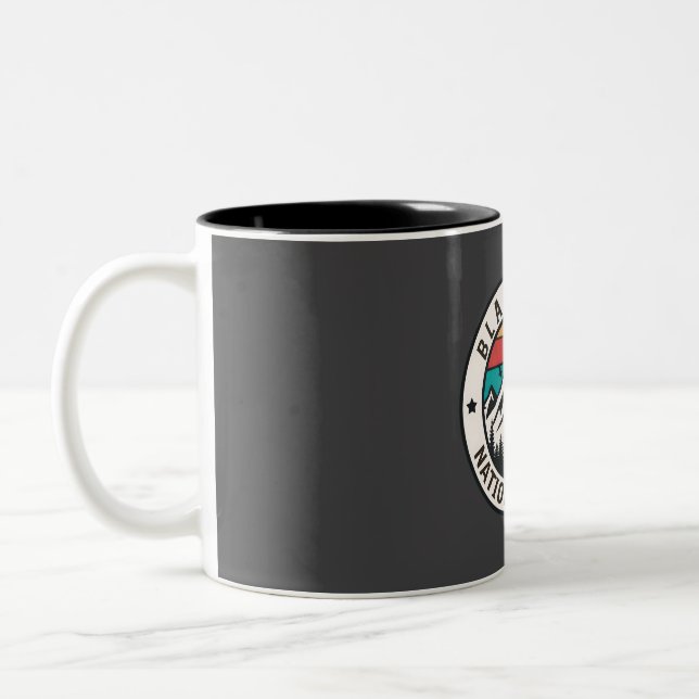 Caneca De Café Em Dois Tons floresta nacional colinas negra (Esquerda)