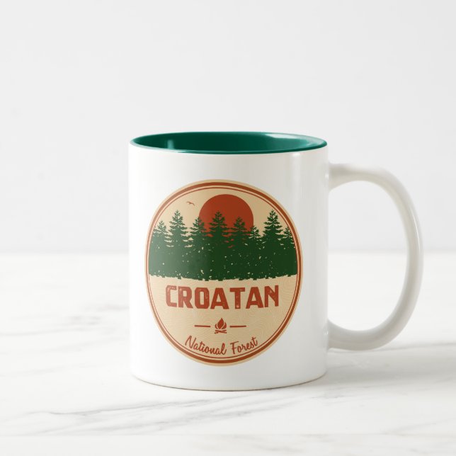 Caneca De Café Em Dois Tons Floresta Nacional de Croatan (Direita)