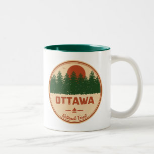 Caneca De Café Em Dois Tons Floresta Nacional de Ottawa