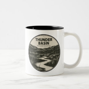 Caneca De Café Em Dois Tons Floresta Nacional de Thunder Basin Wyoming Stream