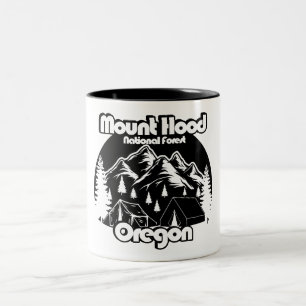 Caneca De Café Em Dois Tons Floresta Nacional do Monte Hood Vintage