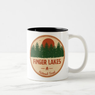 Caneca De Café Em Dois Tons Floresta Nacional dos Lagos Dedos