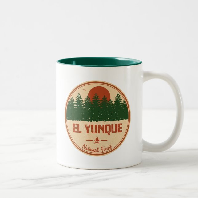Caneca De Café Em Dois Tons Floresta Nacional El Yunque (Direita)