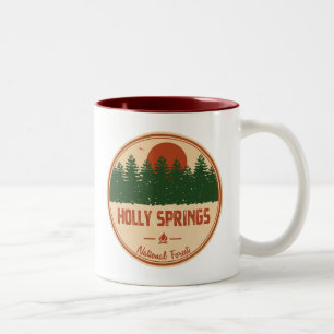 Caneca De Café Em Dois Tons Floresta Nacional Holly Primavera