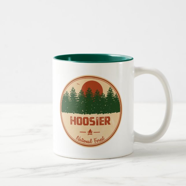 Caneca De Café Em Dois Tons Floresta Nacional Hoosier (Direita)