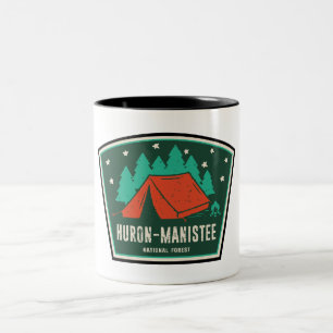 Caneca De Café Em Dois Tons Floresta Nacional Huron-Manistee Acampamento