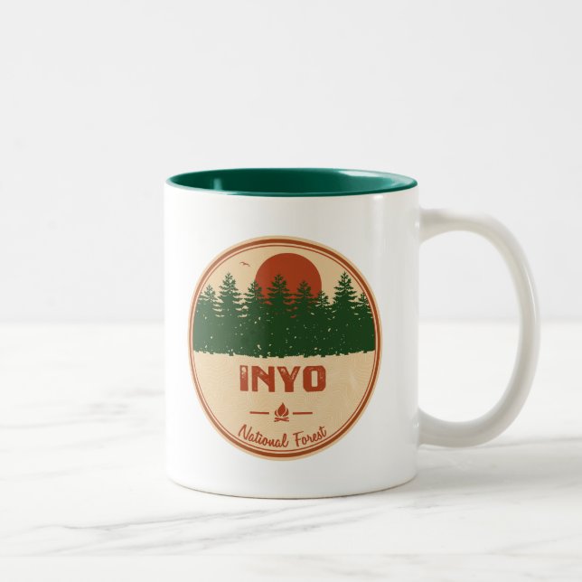 Caneca De Café Em Dois Tons Floresta Nacional Inyo (Direita)