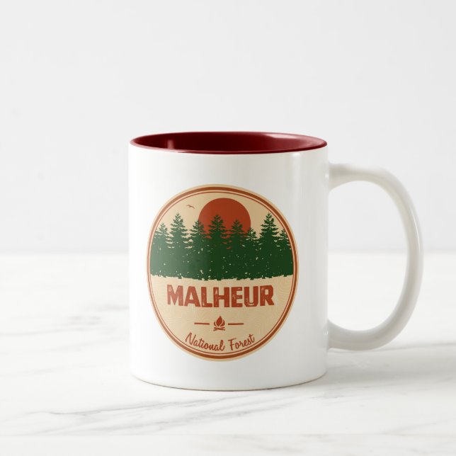 Caneca De Café Em Dois Tons Floresta Nacional Malheur (Direita)
