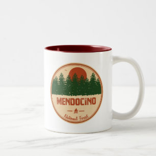 Caneca De Café Em Dois Tons Floresta Nacional Mendocino