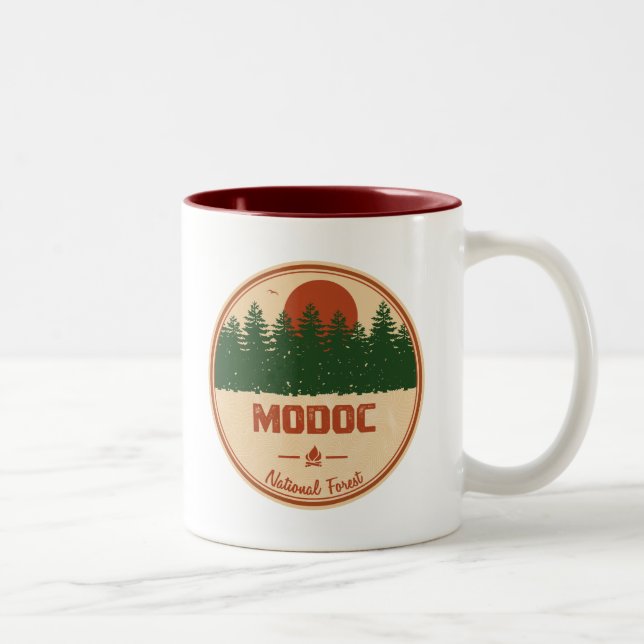 Caneca De Café Em Dois Tons Floresta Nacional Modoc (Direita)