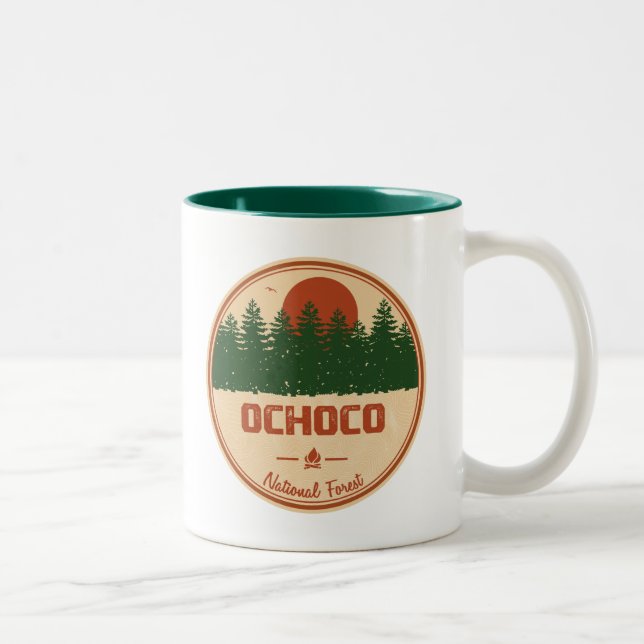 Caneca De Café Em Dois Tons Floresta Nacional Ochoco (Direita)
