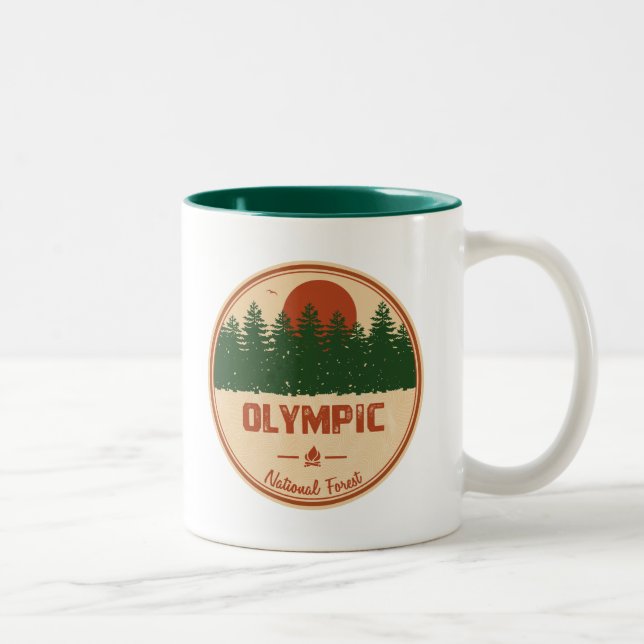 Caneca De Café Em Dois Tons Floresta Nacional Olimpiadas (Direita)