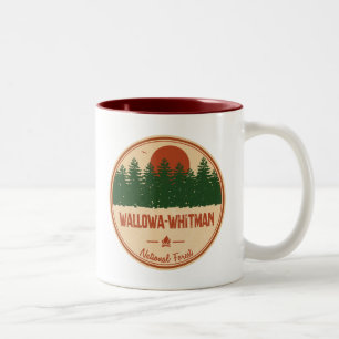Caneca De Café Em Dois Tons Floresta Nacional Wallowa-Whitman
