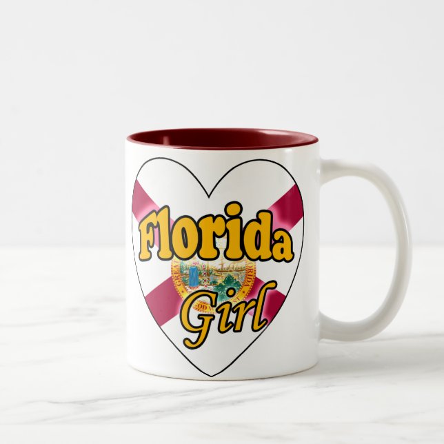 Caneca De Café Em Dois Tons Florida Girl (Direita)