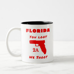 Caneca De Café Em Dois Tons Flórida Segunda Emenda Liberdade