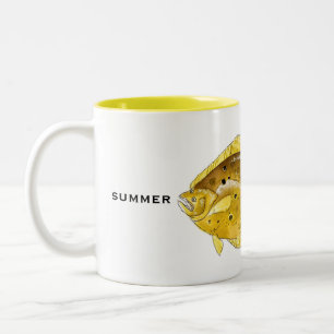 Caneca De Café Em Dois Tons Flounder Mug   Mug de peixe