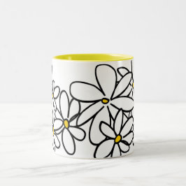 Caneca De Café Em Dois Tons Flowers