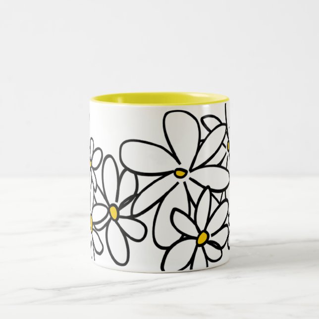 Caneca De Café Em Dois Tons Flowers (Centro)