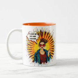 Caneca De Café Em Dois Tons Fluente Em Sass E Sarcasmo
