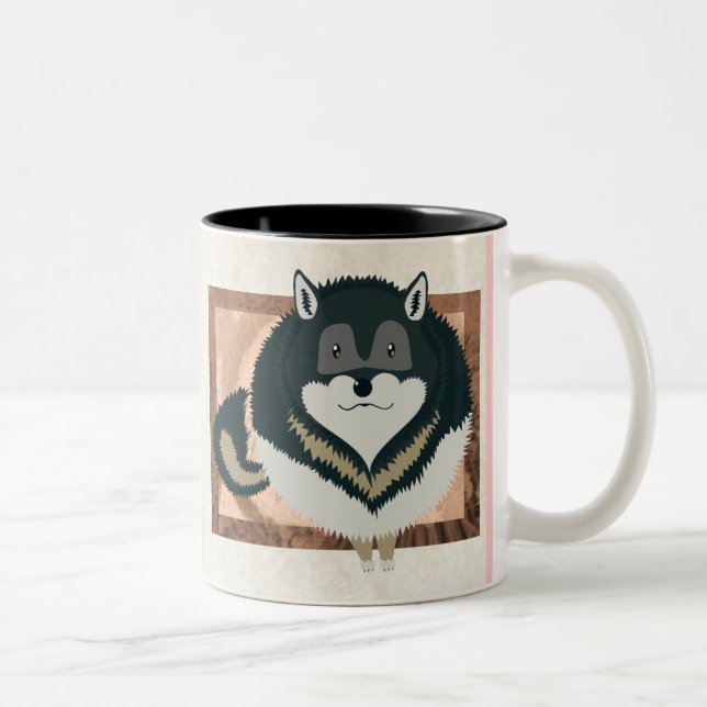 Caneca De Café Em Dois Tons Fluffy Wolf Mug (Direita)