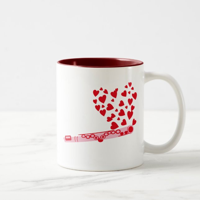 Caneca De Café Em Dois Tons Flute Hearts (Direita)