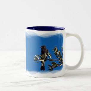 Caneca De Café Em Dois Tons Fly Catcher em Branco