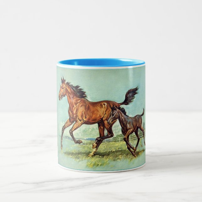 Caneca De Café Em Dois Tons Foal e Mare Mug (Centro)