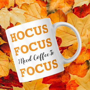 Caneca De Café Em Dois Tons Foco Halloween, Preciso De Café Para Focar