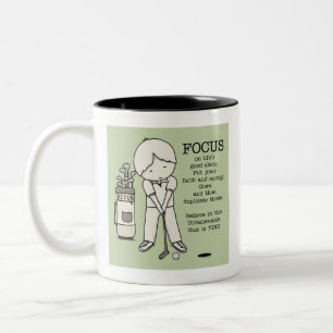 Caneca De Café Em Dois Tons Foco no bem