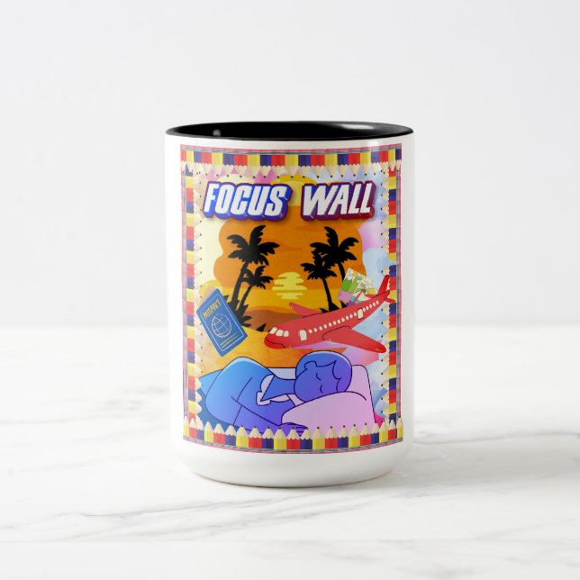 Caneca De Café Em Dois Tons Focus Wall Mug (Centro)