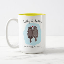 Caneca De Café Em Dois Tons Fofa personalizada para cada lontra Presente perso