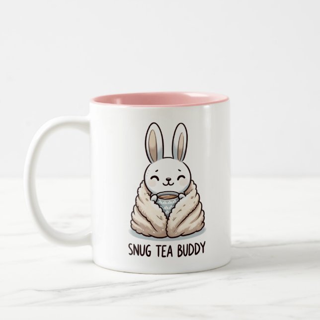 Caneca De Café Em Dois Tons Fofinho Bunny Tea (Esquerda)