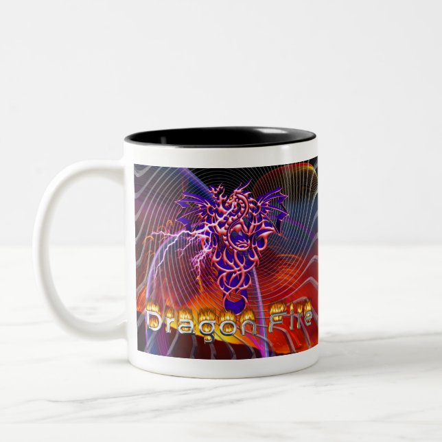 Caneca De Café Em Dois Tons Fogo de Dragão (Esquerda)