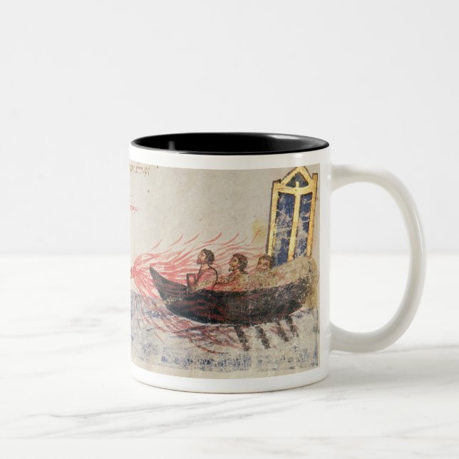 Caneca De Café Em Dois Tons Fogo grego (velino) (Direita)