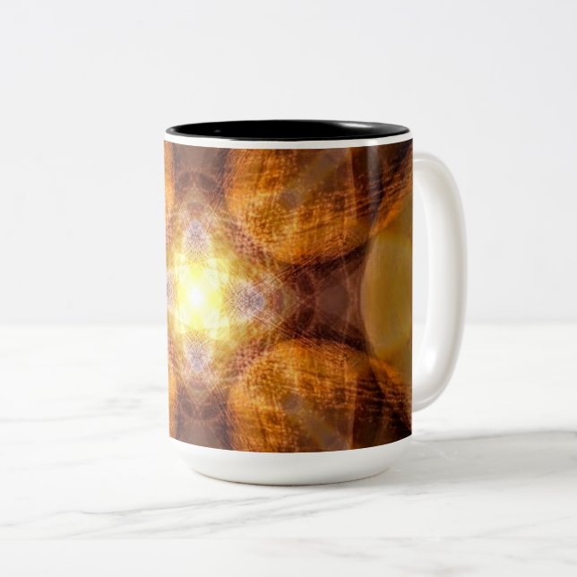 Caneca De Café Em Dois Tons Fogo & luz (Frente Esquerda)