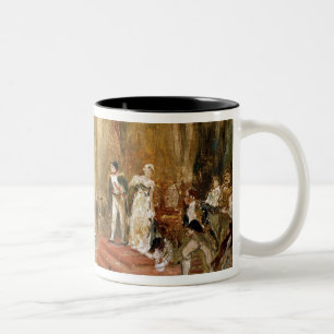 Caneca De Café Em Dois Tons Fogo na embaixada austríaca (óleo em canvas)