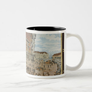 Caneca De Café Em Dois Tons Fogo no teatro real em Dresden