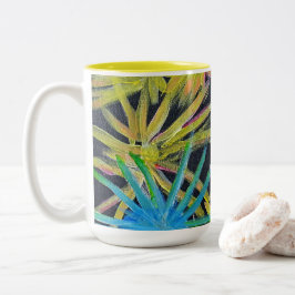 Caneca De Café Em Dois Tons Fogos-de-artifício