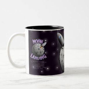 Caneca De Café Em Dois Tons Foguete