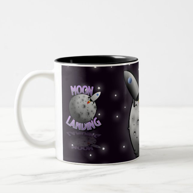 Caneca De Café Em Dois Tons Foguete (Esquerda)