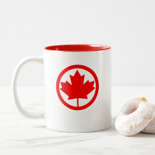 Caneca De Café Em Dois Tons Folha de Bordo do Canadá