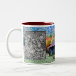 Caneca De Café Em Dois Tons Folha de outono da Barn de Cigarro Adicione Sua Fo