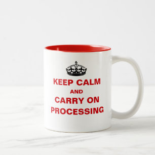 Caneca De Café Em Dois Tons Folha de Pagamento Manter Calmo Dia de Pagamento P