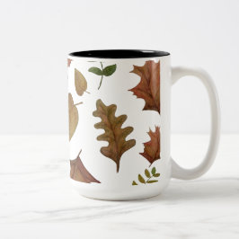 Caneca De Café Em Dois Tons Folhas de outono