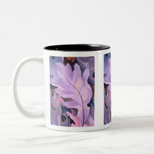 Caneca De Café Em Dois Tons Folhas Roxas, Georgia O'Keeffe, Cartão
