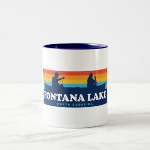 Caneca De Café Em Dois Tons Fontana Lake North Carolina Canoe