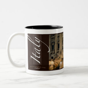 Caneca De Café Em Dois Tons Fonte do Trevi, Roma, Italia