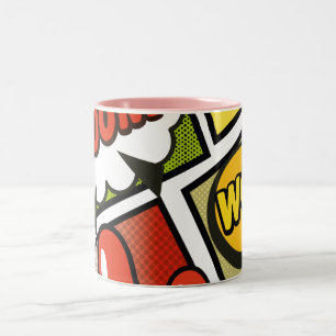Caneca De Café Em Dois Tons Fontes de desenho da revista em quadrinhos!